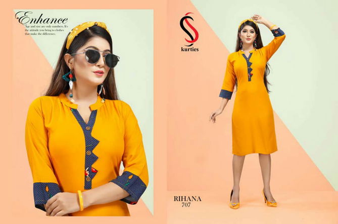 SS Rihana 7 Rayon Running Wear Kurti Collection